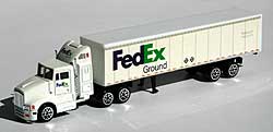 Modellauto - FedEx Ground - Truck mit Trailer - 1:87